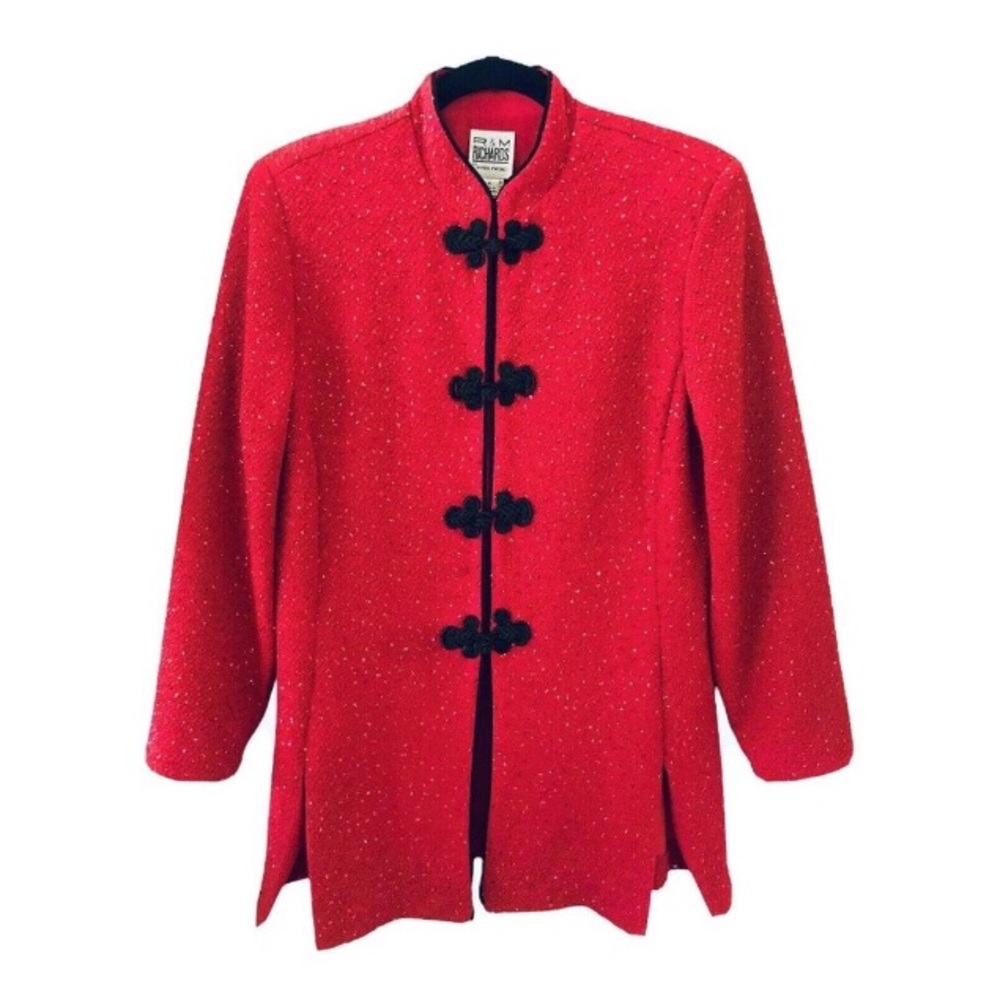 R&M Richards x Karen Wong Vintage 90s Glittered Oriental Blouse Top